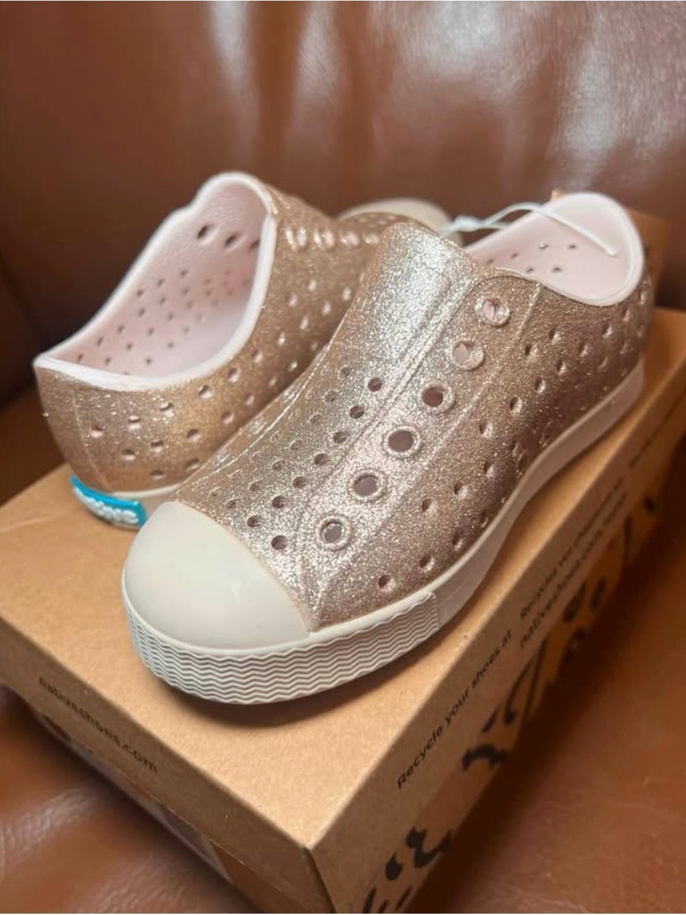 Native Shoes Toddler Size 7, 8, and 12 Rock Salt Glitter Sparkly Jefferson